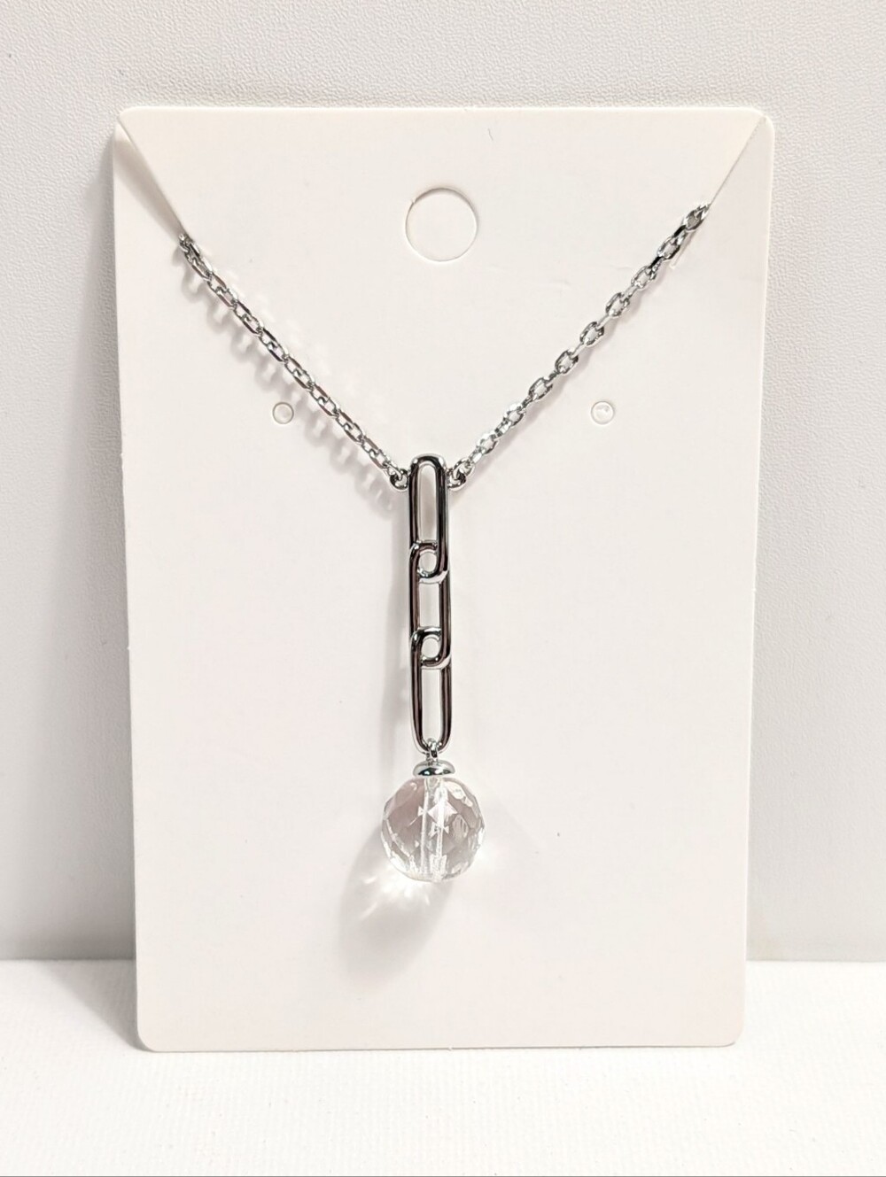 NWOT Vantel Pearls Caprice Brookside Link Paperclip Necklace 18"